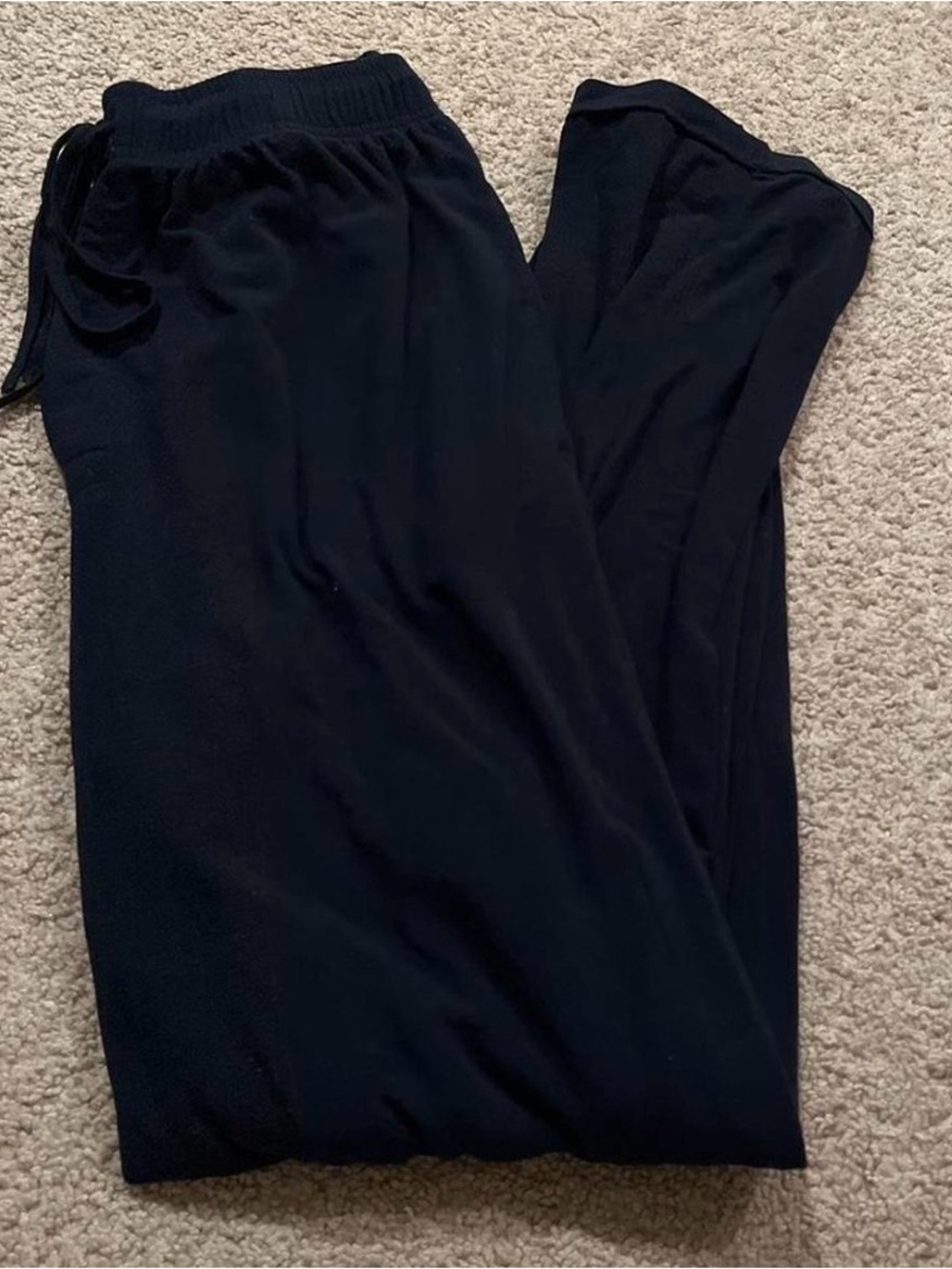 Women's Black Drawstring Track Pants - Casual Joggers